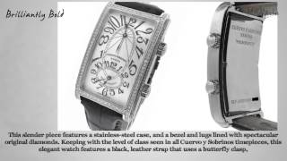 See this Cuervo y Sobrinos Prominente Dual A 11121 Steel Diamond Watch [upl. by Ivie650]