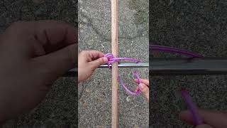 Cross binding rope knot technique for smooth objects knot [upl. by Alleuol]