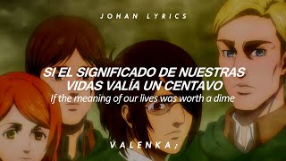 Shingeki No Kyojin  OST  TheDOGS  Sub Español amp Lyrics AMV ft JohanL1454 [upl. by Cerelia]