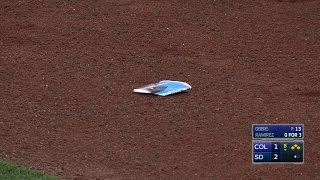 COLSD Ramirez finds a cup under his cleats [upl. by Cornish]