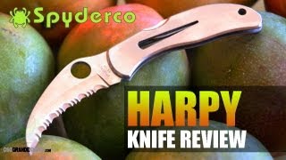 Spyderco Harpy C08S Knife Review  OsoGrandeKnives [upl. by Iana868]