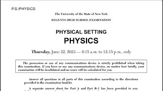 Physics Regents June 2023 Part B2 [upl. by Cottrell]