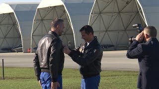 Sintesi cerimonia per il cambio del comandante delle Frecce Tricolori [upl. by Eniffit]