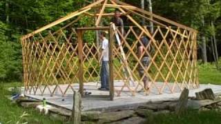 How to build a Yurt in under 2 minutes [upl. by Ahsikyw]