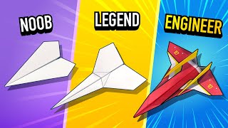 How to Make the BEST Paper Airplane at Each Level — Easy Intermediate Advanced [upl. by Ttoille]