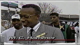 MC Hammer Dance Coach to NFL Players 1991 [upl. by Enimaj]