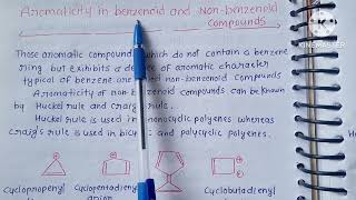 Aromaticity in Non benzenoid Compounds  MSc1sem [upl. by Monteria]