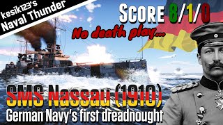 War Thunder Naval German Navys first dreadnought｜SMS Nassau 1910：Nassau Class Battleship｜2K QHD [upl. by Currier]