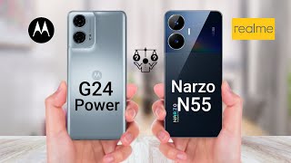 Moto G24 Power Vs Realme Narzo N55 [upl. by Esinart]