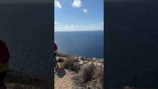 Hiking near Dingli Cliffs in Malta travelshorts maltatravelguide hiddengems travelblogger [upl. by Maisie]