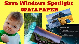 Windows 10 lock screen wallpaperWindows Spotlight  How to save 😉🍀 [upl. by Aikenat]