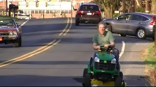 Riding a New John Deere Lawn Tractor Home from Home Depot [upl. by Ann]