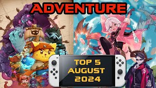 TOP 5 Switch Adventure Games You MUST PLAY in AUGUST 2024 [upl. by Binette]