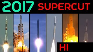 Rocket Launch Compilation 2017 H1  SUPERCUT [upl. by Garland]