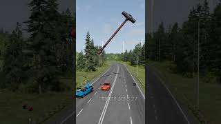 Ferrari vs Sledge Hammer BeamNGdrive beamngdriveshorts beamngdrive [upl. by Haliled]