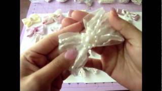 TUTORIAL  Shabby Chic Fabric Bows amp Flower Centers [upl. by Payton]