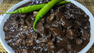 HOW TO COOK PORK DINUGUAN ALA GOLDILOCKS  EASY DINUGUAN RECIPE [upl. by Anwahsat]