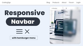 How to create a Responsive Navigation Bar for beginners [upl. by Cord935]