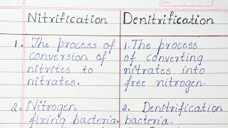 Difference between Nitrification and Denitrification [upl. by Neirad]