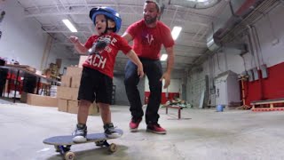 2 YEAR OLD SKATEBOARDER  10 Trick Challenge [upl. by Akemhs859]