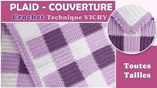 🔍 Découvrez la Technique Vichy  Plaid ou Couverture au Crochet 🌼🧶 [upl. by Luapnaej]