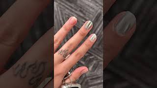 how to do silver chrome nails at home [upl. by Pollitt]