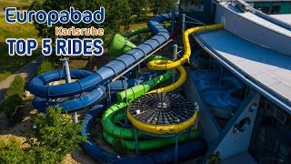 Top 5 Rides at Europabad Indoor Water Park  Karlsruhe Germany [upl. by Drew974]