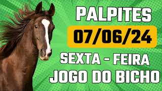 Palpites para Ganhar Hoje 07062024 JOGO DO BICHO  Todas Loterias [upl. by Eilahs239]