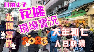 【花墟】20230128攝香港篇｜旺角太子｜大年初七花墟現場實況｜人日快樂｜太子道西｜花墟道｜Flower Market Road｜Mong Kok｜Prince Edward｜Hong Kong [upl. by Page27]