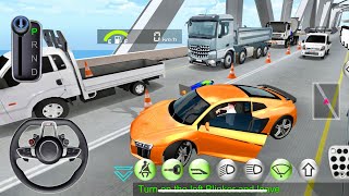 New Construction site in highway 3d Driving Class android game play  Car Game gameplay cargame [upl. by Asreht]