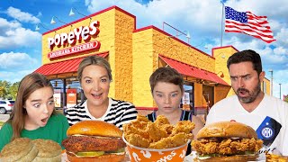 New Zealand Family Try Popeyes Fried Chicken For The First Time [upl. by Hagep]