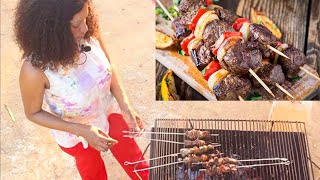 Rytha BM Comment Faire Les Brochettes De Viande De Bœuf La Cuisine Congolaise [upl. by Esahc]