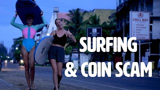 Learn surfing in Sri Lanka Ahangamas best beach and scam in Galle [upl. by Prager]