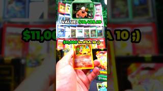 HE PULLED THE 11000 CHARIZARD ON HIS BIRTHDAY 🤯🎂 pokemon pokemoncommunity pokemoncards [upl. by Adnohsak]