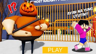 Roblox TRICK or TREAT Barry Prison Run OBBY TINALO KO ang SPOOKIE PUMPKIN CHEF Gamit ang BAZOOKA [upl. by Natalee]