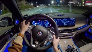 2023 BMW Alpina XB7  POV Night Drive Binaural Audio [upl. by Natale279]