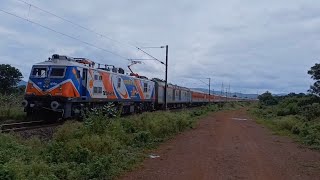 Unique livery electric locomotive from erode hauling Ernakulam to patna super fast express [upl. by Renard612]