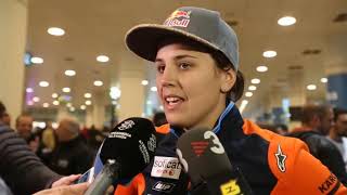 Laia Sanz llega a Barcelona tras finalizar el Dakar 2019 [upl. by Auqinimod]