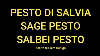 PESTO DI SALVIA [upl. by Selinski]