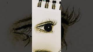 Hyper realistic eye tutorial drawing art shorts [upl. by Ennovoj]