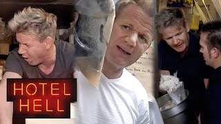 Gordon Ramsays Hotel Fridge Inspection 😳🤢  Hotel Hell [upl. by Eeneg]