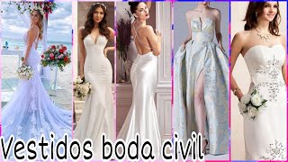 ❤️❤️VESTIDOS de NOVIA 2021 VESTIDOS de BODA CIVIL de MODA [upl. by Adnohsed]