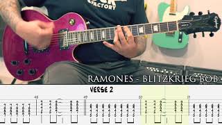 RAMONES  Blitzkrieg Bop GUITAR COVER  TAB [upl. by Melar]