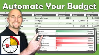 Excel Budget Template  Automate your budget in 15 minutes [upl. by Ecnaralc]