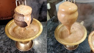 TANDOORI CHAI  Extremely Hot Pot Tea  Indian Street Food [upl. by Saw]