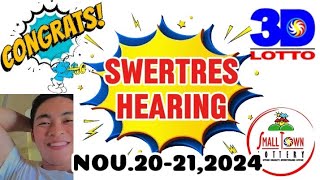 SWERTRES HEARING TODAY NOVEMBER 20212024 3D NATIONAL AND STL SWER3 [upl. by Irmgard]