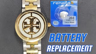 How To Change Battery TORY BURCH TBW4016 Watches [upl. by Kumler]