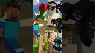 Steve Vs Minecraft mobs minecraft shortfeed [upl. by Ellerihs]