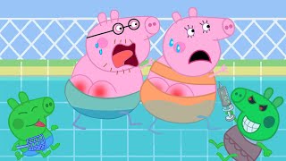 Zombie Invasion at Pig City 🧟‍♀️🧟‍♀️  Peppa Pig Family Face Danger  Peppa Pig Funny Animation [upl. by Piselli]