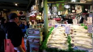 World Famous Pike Place Fish Market in Seattle [upl. by Adnamra]